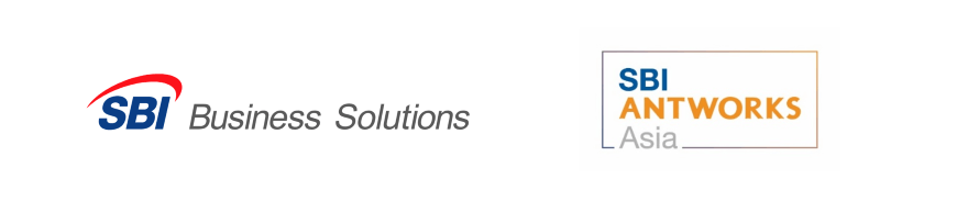 SBIビジネス・ソリューションズ株式会社ロゴ／SBI AntWorks Asia株式会社ロゴ